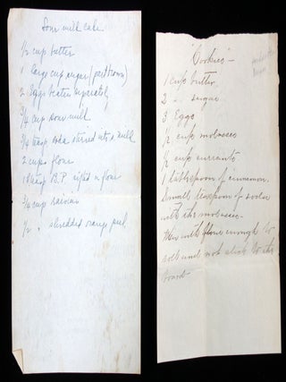 Collection of handwritten and typed recipes
