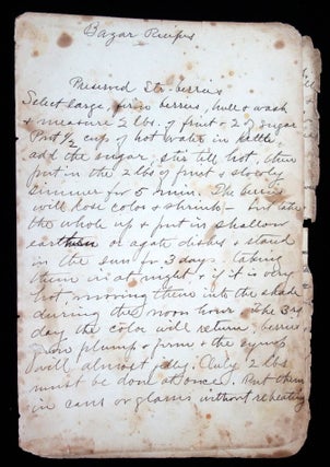 Collection of handwritten and typed recipes