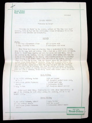 Collection of handwritten and typed recipes