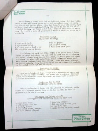Collection of handwritten and typed recipes