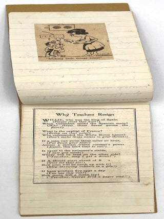 Charming Handmade Wallpaper Cover Inspirational Book created by a Teacher, 1920
