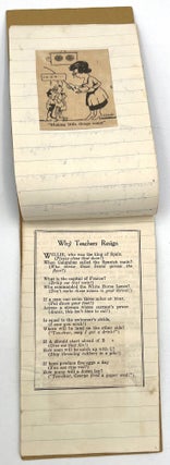 Charming Handmade Wallpaper Cover Inspirational Book created by a Teacher, 1920