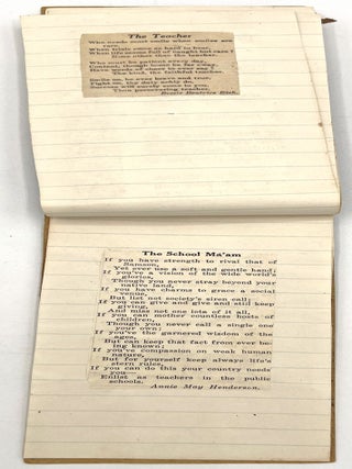 Charming Handmade Wallpaper Cover Inspirational Book created by a Teacher, 1920