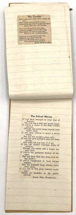 Charming Handmade Wallpaper Cover Inspirational Book created by a Teacher, 1920