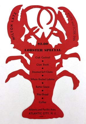 Item #260006209 1950s Lobster-Shaped Menu