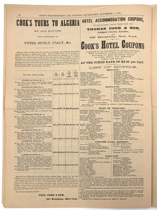 Cook's Excusionist and Home and Foreign Tourist Advertiser -- 1879 Travel and Tourism Serial
