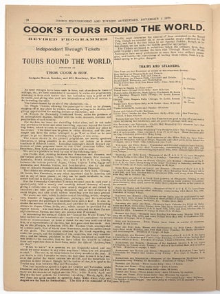 Cook's Excusionist and Home and Foreign Tourist Advertiser -- 1879 Travel and Tourism Serial