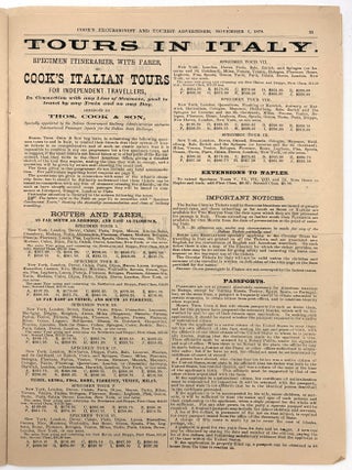 Cook's Excusionist and Home and Foreign Tourist Advertiser -- 1879 Travel and Tourism Serial