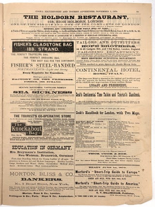 Cook's Excusionist and Home and Foreign Tourist Advertiser -- 1879 Travel and Tourism Serial