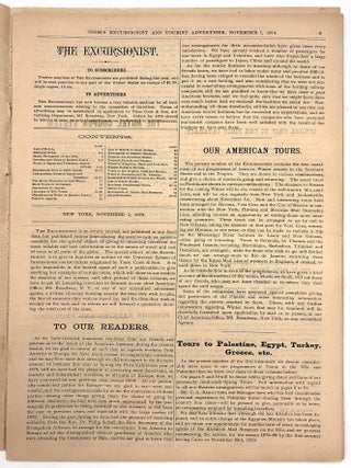 Cook's Excusionist and Home and Foreign Tourist Advertiser -- 1879 Travel and Tourism Serial