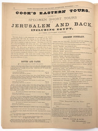 Cook's Excusionist and Home and Foreign Tourist Advertiser -- 1879 Travel and Tourism Serial
