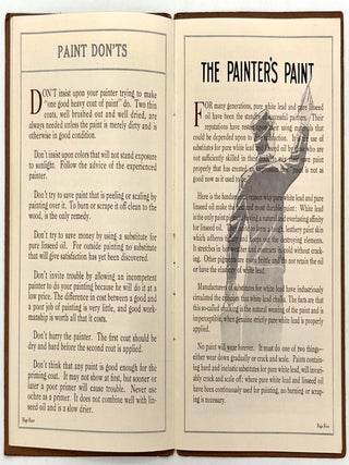 "A Text Book on House Painting" -- 1930s Advertising Booklet for Lead Paint