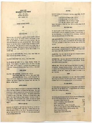 c.1936 Glacier National Park Ephemera