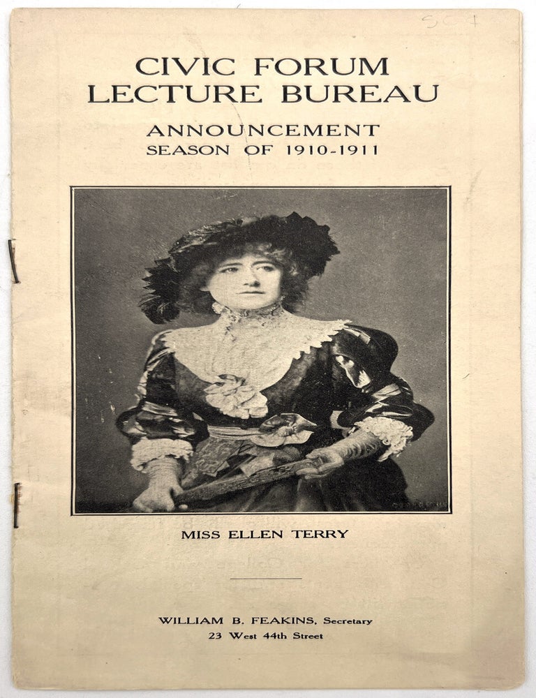 Item #260006529 1910-1911 Lecture Season Announcement from Talent Broker