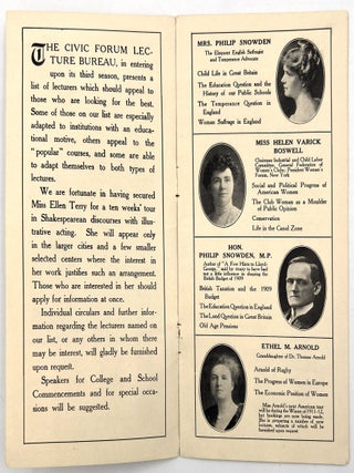 1910-1911 Lecture Season Announcement from Talent Broker