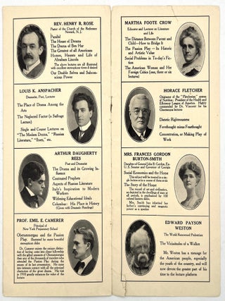 1910-1911 Lecture Season Announcement from Talent Broker