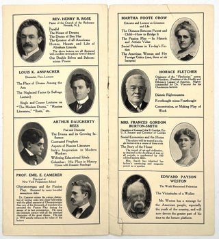 1910-1911 Lecture Season Announcement from Talent Broker