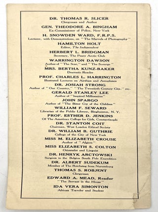 1910-1911 Lecture Season Announcement from Talent Broker