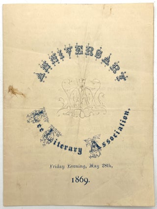 Item #260006553 1869 Lee Literary Association Anniversary Program