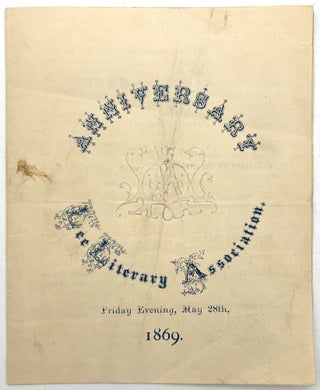 Item #260006553 1869 Lee Literary Association Anniversary Program