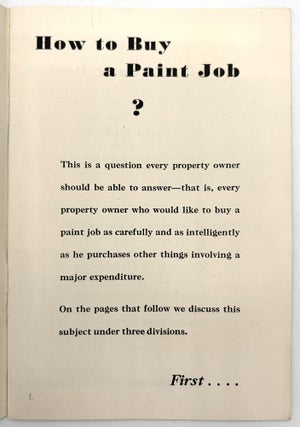 "How to Buy a Paint Job" -- Promoting Lead Paint Company