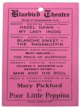 Item #260006665 1916 Theatre Handbill Promoting Mary Pickford in "Poor Little Peppina"