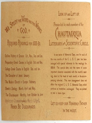Chautauqua Literary and Scientific Circle Calendar Card