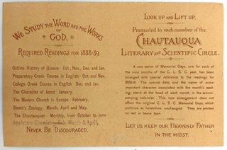 Chautauqua Literary and Scientific Circle Calendar Card