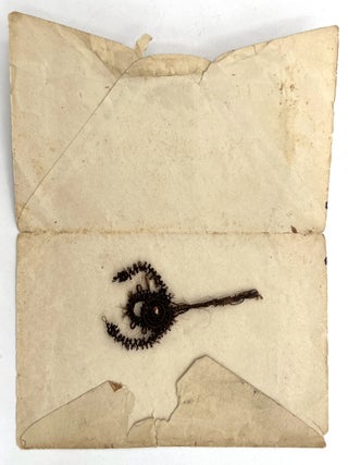 Finely Wrought 1880s Hairwork Token with Manuscript Note