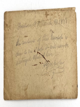 Finely Wrought 1880s Hairwork Token with Manuscript Note