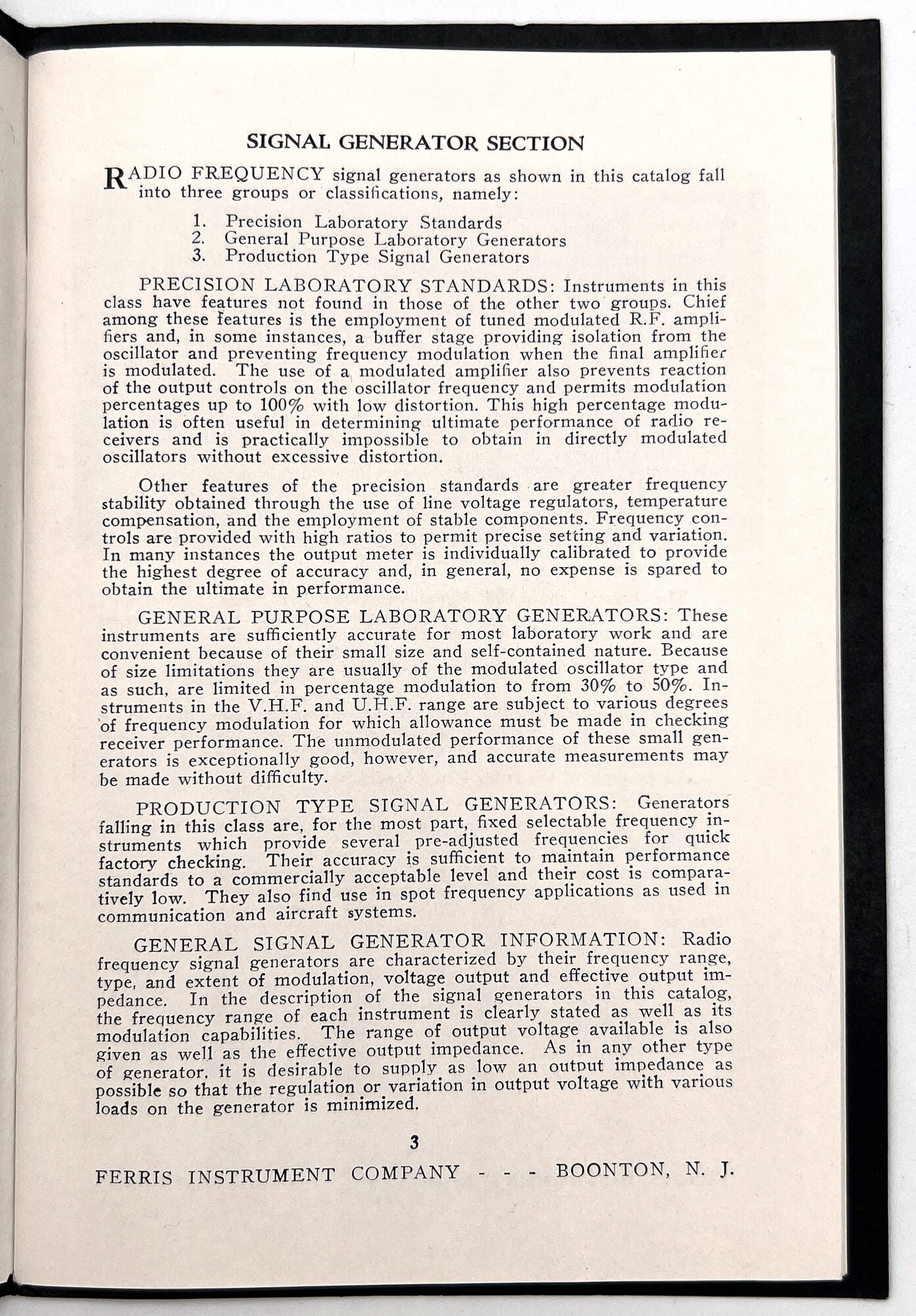 Ferris Instrument Co. Catalogue No. 49