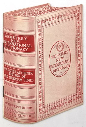 Item #260006893 Die-cut Promotional Booklet for G. & C. Merriam Co.'s 1909...