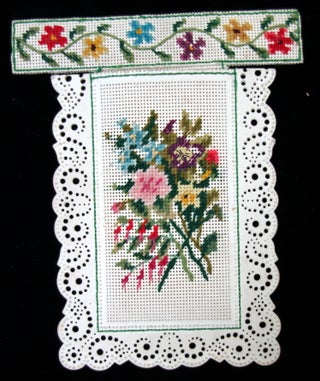 Item #26000964 Handmade Perforated or Punch Paper Needlepoint “patch” envelope