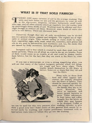 "Simple Ways to Better Cleanliness" -- Guide to Laundering for Home Economics Students