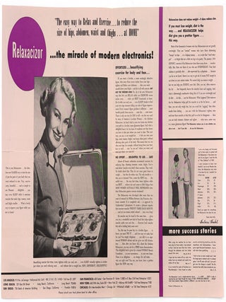 Item #26001249 Advertising Leaflet for the "Relaxacizor&quot