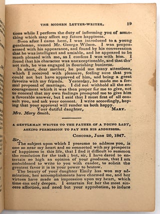 Early 20th cent. Reprint of an 1840s Letter Writer