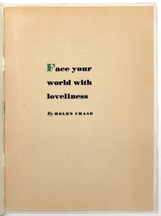 "Face your world with loveliness" -- Skin Care Tip Booklet for Women Advertising Camay Brand Soap