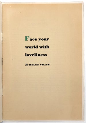"Face your world with loveliness" -- Skin Care Tip Booklet for Women Advertising Camay Brand Soap