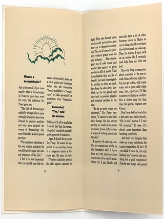 "Face your world with loveliness" -- Skin Care Tip Booklet for Women Advertising Camay Brand Soap