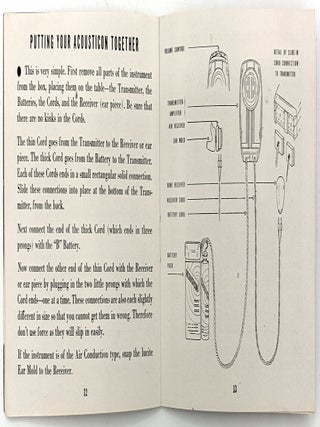 "How to Use and Care for Your New Symphonic Acousticon" -- 1940s Hearing Aid Device
