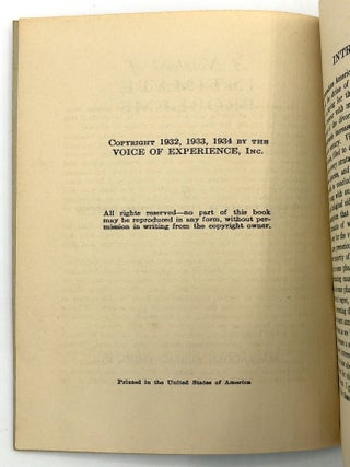 "A Notebook of Intimate Problems by The Voice of Experience" -- Sex Advice from a Radio Star