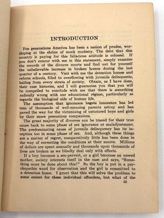 "A Notebook of Intimate Problems by The Voice of Experience" -- Sex Advice from a Radio Star