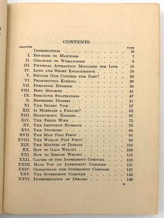 "A Notebook of Intimate Problems by The Voice of Experience" -- Sex Advice from a Radio Star