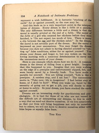 "A Notebook of Intimate Problems by The Voice of Experience" -- Sex Advice from a Radio Star