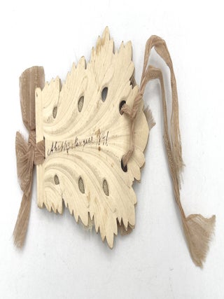 Item #26003104 Acanthus Leaf Pin Keep Token - "A happy new year 1841."