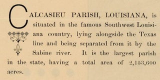 Calcasieu Parish, Louisiana Land Promotion