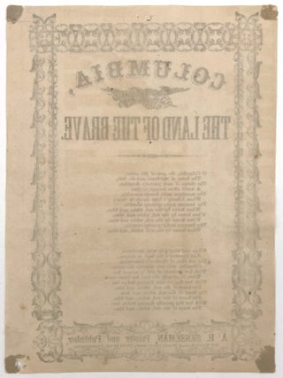 "Columbia, The Land of the Brave" - 1860s Patriotic Song Sheet