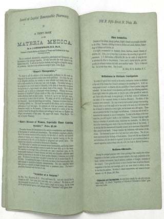"Luyties' Homeopathic Circular" - Advertising Early Homeopathic Remedies and Medical Equipment