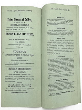 "Luyties' Homeopathic Circular" - Advertising Early Homeopathic Remedies and Medical Equipment