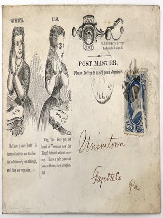 c.1874 Clip-On Earring Advertising Ephemera - Don't Pierce Your Ears!